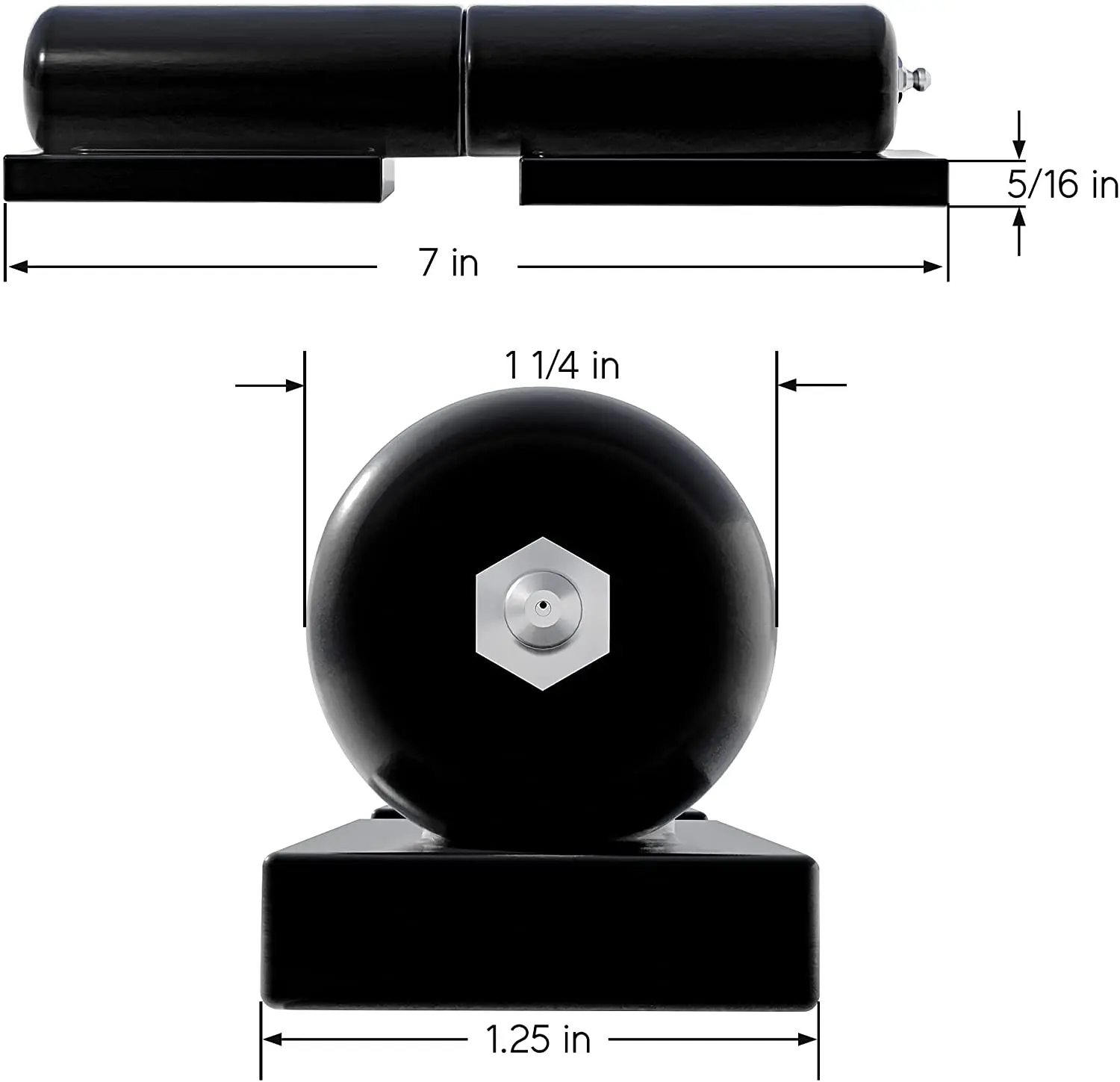 Lot de 2 charnières de portail à boulon J robustes de 1,6 cm pour soudure