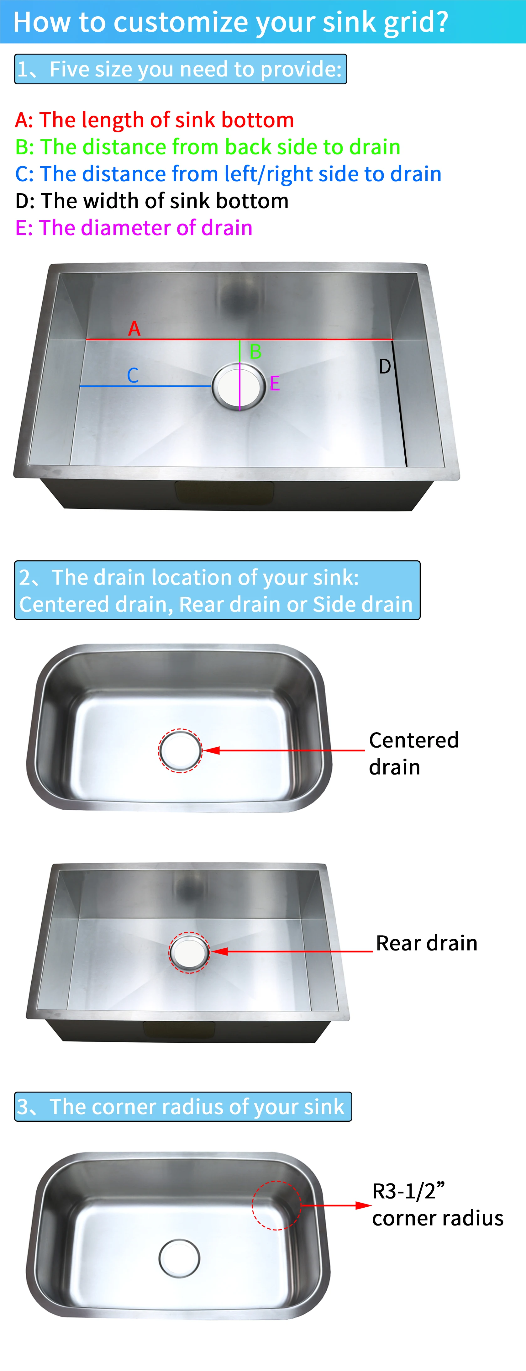 Sus304 Stainless Steel Kitchen Wire Bottom Sink Grid Kitchen Sink Grid