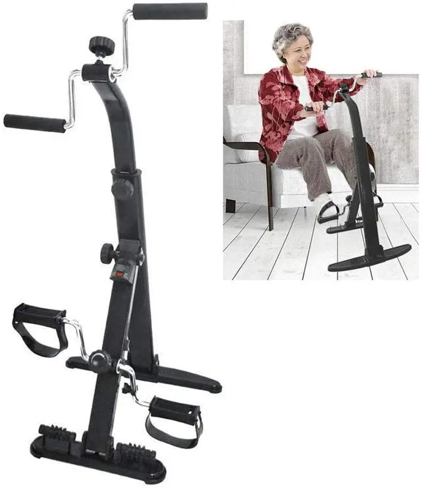 Pedal Exerciser Mini Under Desk Exercise Bike Foot Hand Cycle Portable Arm and Leg Exercise Peddler Machine