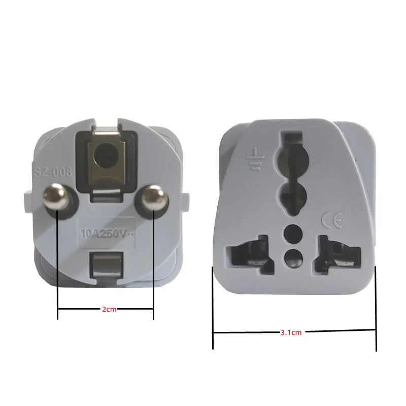 Eu Plug to US UK Universal Power Plug Adapter, South Korea Israel Brazil Travel Socket Converter Charger ,us to Eu Adapter