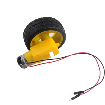zalati DC moteur à engrenages électrique 4 pièces TT DC 3 V-6 V engrenage à double arbre pour voiture jouet à quatre roues motrices/corps