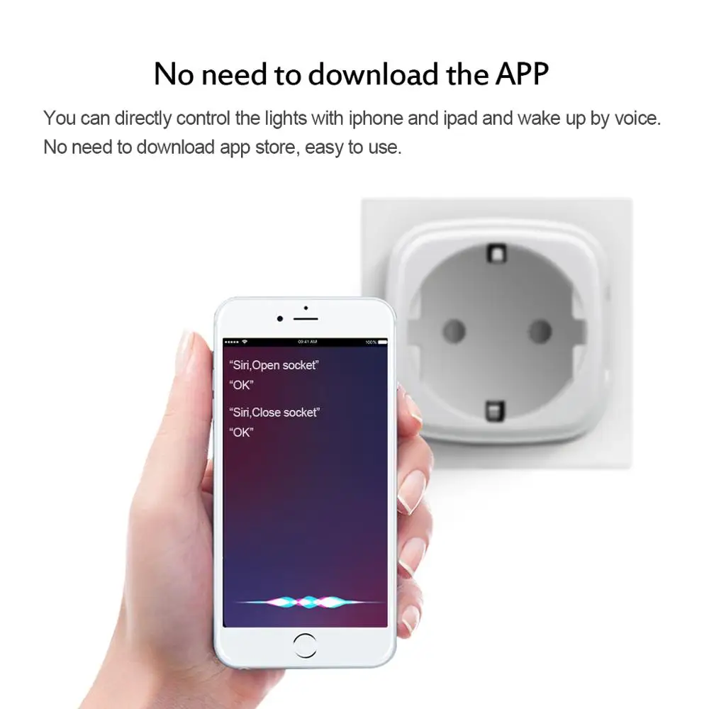 Wireless Smart Socket 2.4G WIFI Homekit Siri IOS Apple Compatible Power Socket EU US Plug Outlet 90-250V 220V110V wi fi Socket