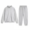 Grey half zip Joggers Set