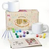 Custom Color Box with 2*mug painting set