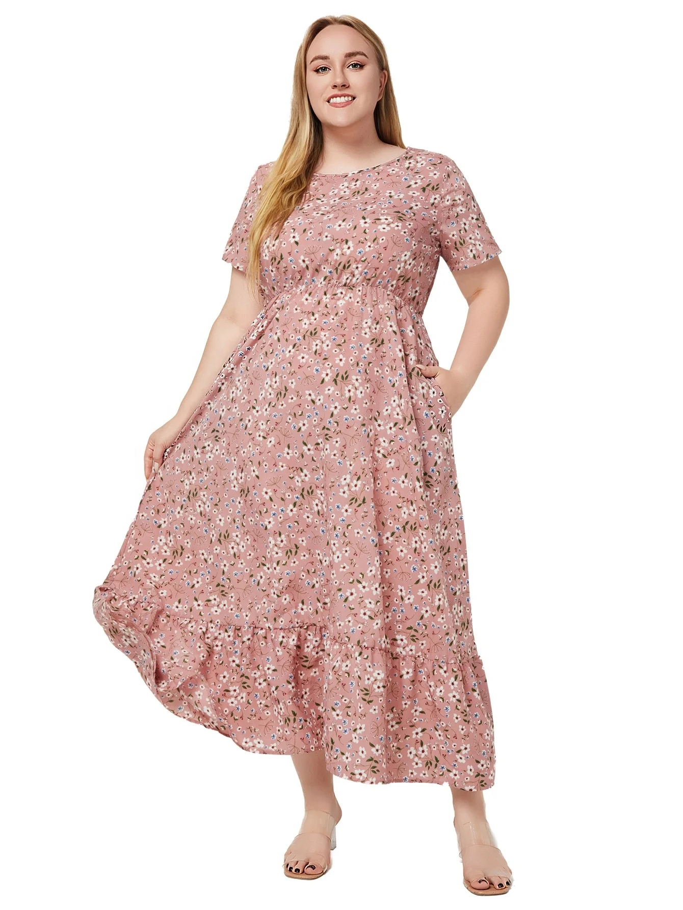 casual dress for fat women Plus Size Long Casual Dresses Women Floral Dress Plus Size Long Casual  Dresses Plus Size Women