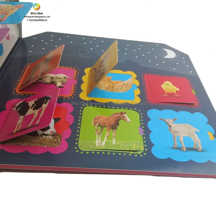 Kids Flaps Board Book Printing Lift A Flap Board Book For Children