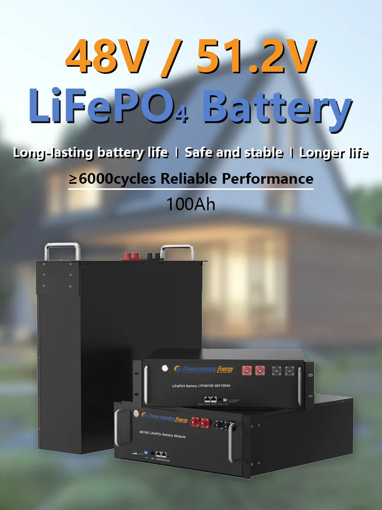 Powersourcing Rechargeable Lifepo4 Lithium Ion Battery 48v 51.2v 100ah