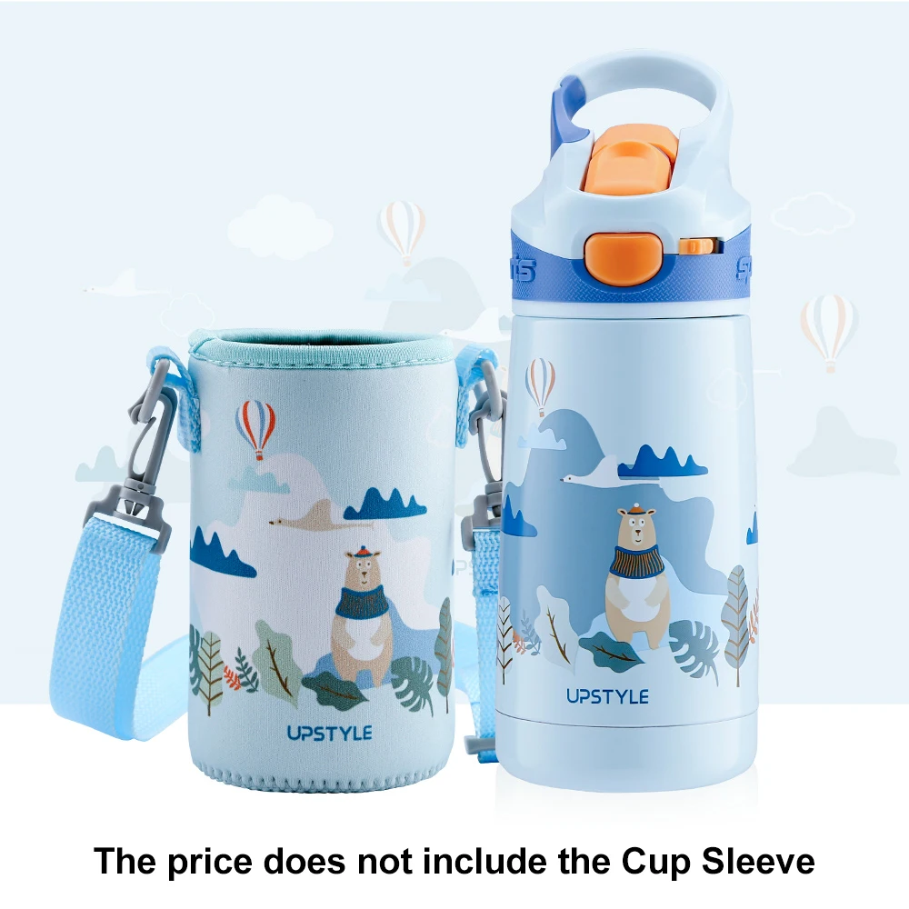 Wholesale OEM Thermos Kids Autospout 12oz Vacuum Simple Modern Kids  Insulated Water Bottle cup with Straw Carrying Flid Top From m.