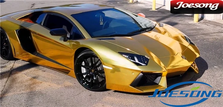 Factory Price Color Changing PVC Car Wrap Glossy Rose Gold Stretchable Mirror Chrome Vinyl Wraps Auto Full Car Body