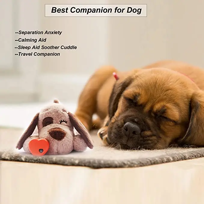 Plush Dogs Toy for Relief Anxiety Comfort Pet,Soothing Puppy Toy PP Cotton  Stuffed Animal Behavioral Aid Toys for Puppies 