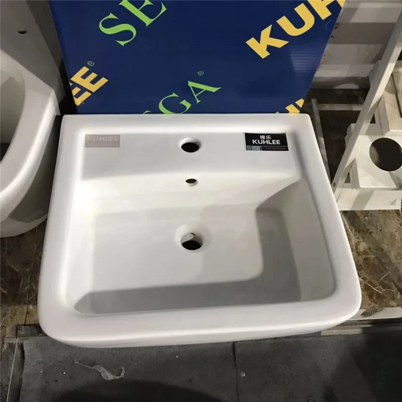 High Quality Sink Square White Ceramic Bathroom Sinks Wall Hung Basin Washbasin For Sale