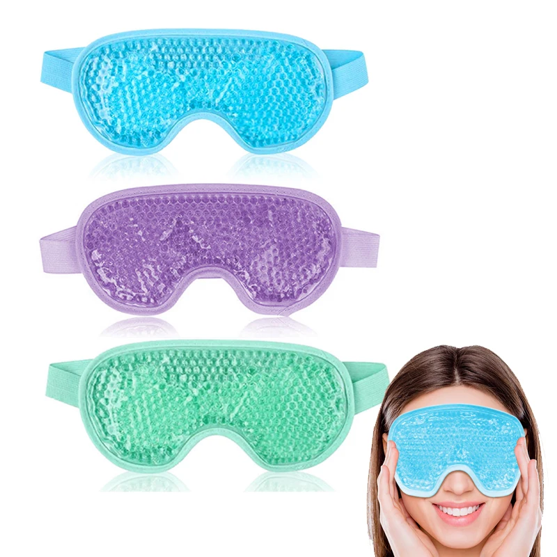 wholesale reusable eye gel mask cold pack hot cold compress dark circles eye mask