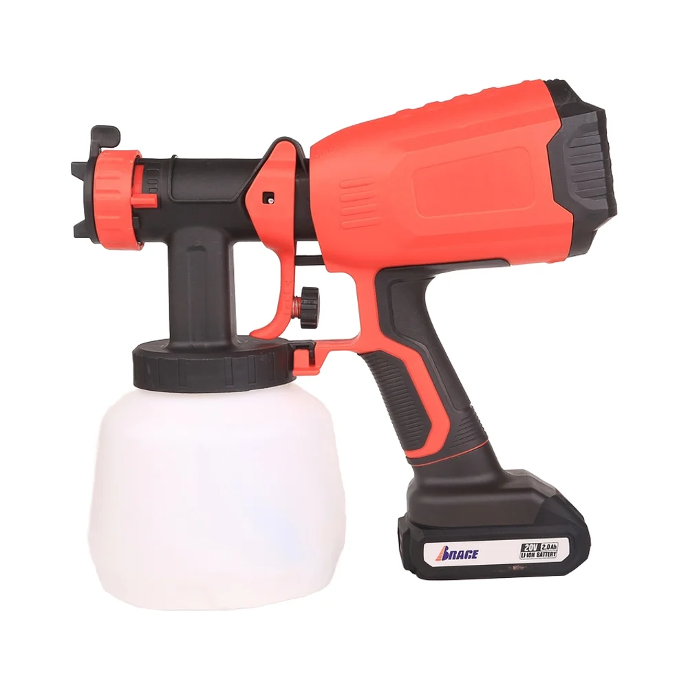 Portable 20V HVLP Electric Spray Gun Cheap Brushless DC Cordless Airless Paint Sprayer 1200ml Cup Capacity DIY Industrial Grade