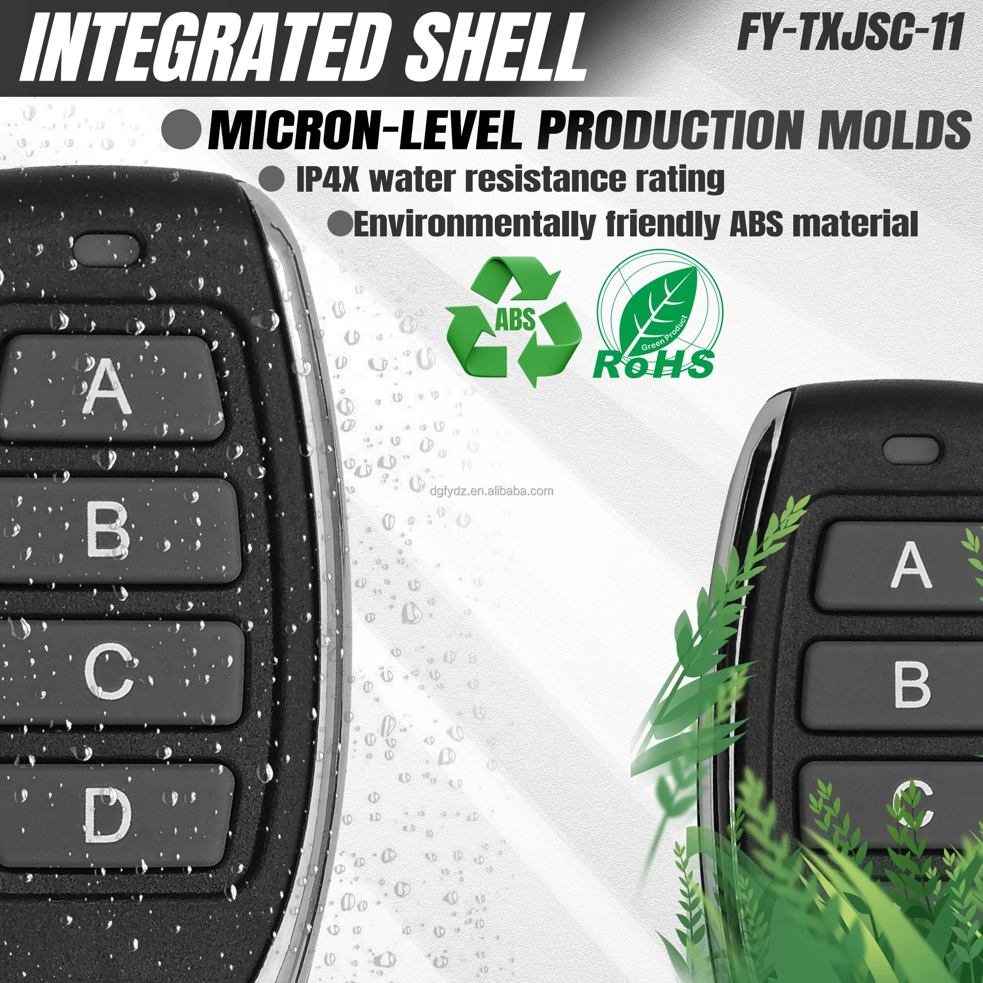 Quality Guaranteed 433MHz 4-Button Remote Control Metal Rolling Door ...