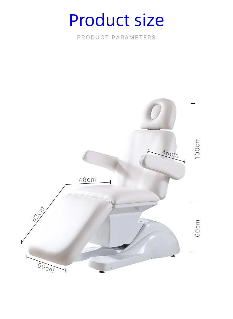 Electric 3 4 Motor Electric Table Podiatry Saloon Chair Medical Couch Treatment Beauty Salon Chair Massage Facial Chair Bed