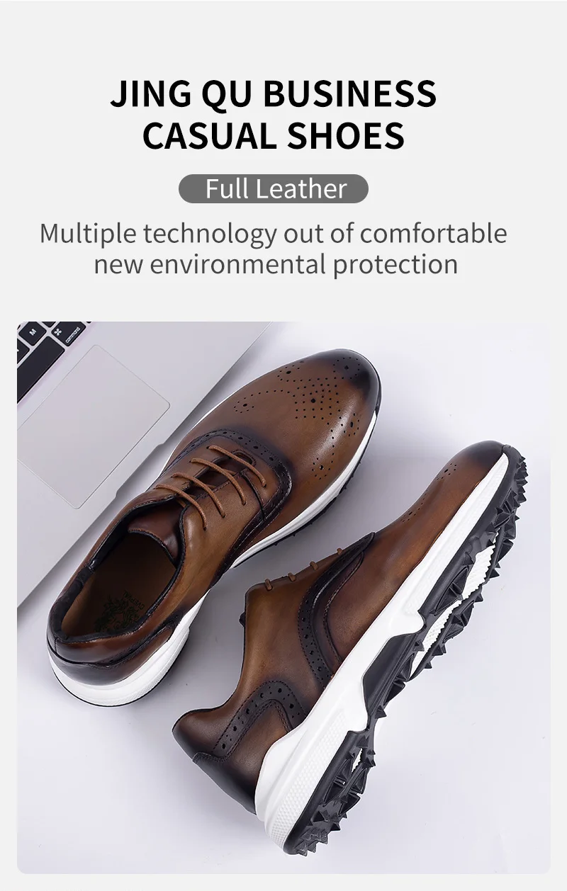 Fashion Good Leather Business Casual Leather Shoes Men's Laceup Round