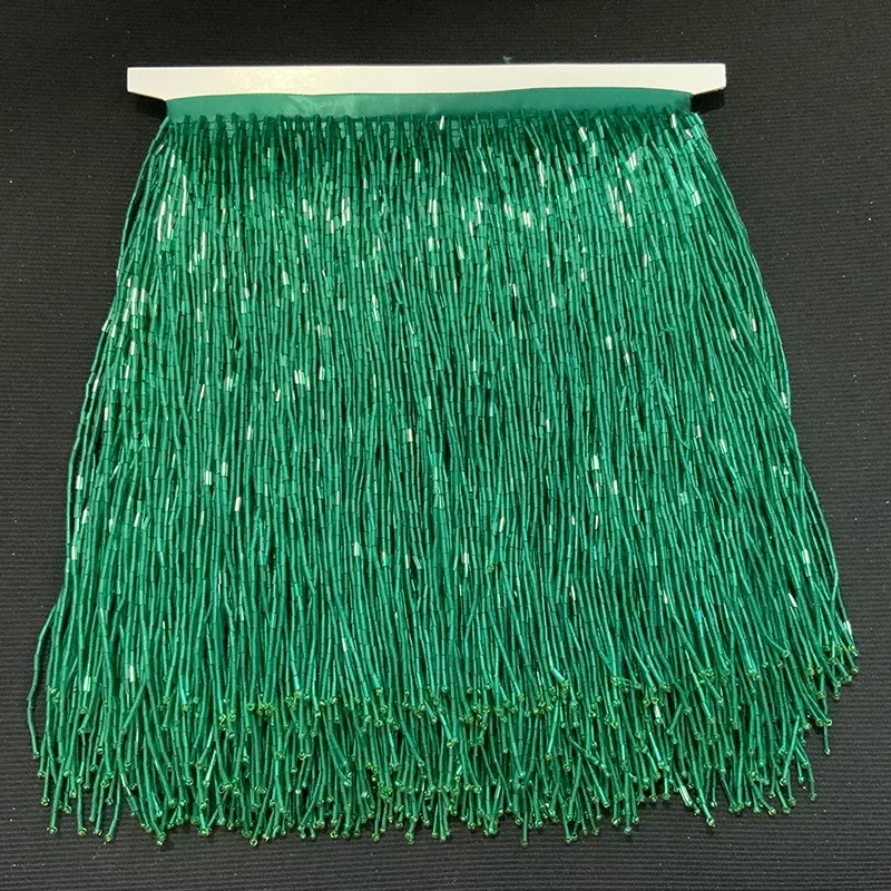 14cm Beaded Fringe Trim Tassel Trims for Dance Costume Haute Couture Dress Trimming Beading Fringe for Clothes