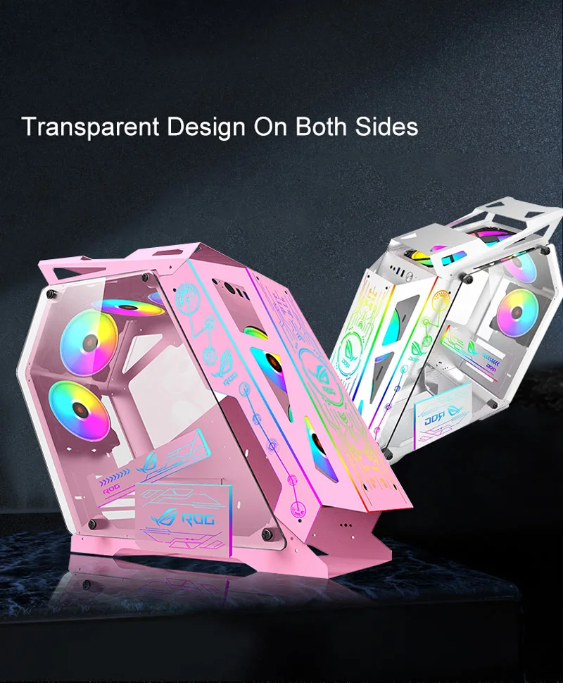 Custom ATX Gaming PC Case Gamer Desktop Computer RGB PC Cabinet With ...