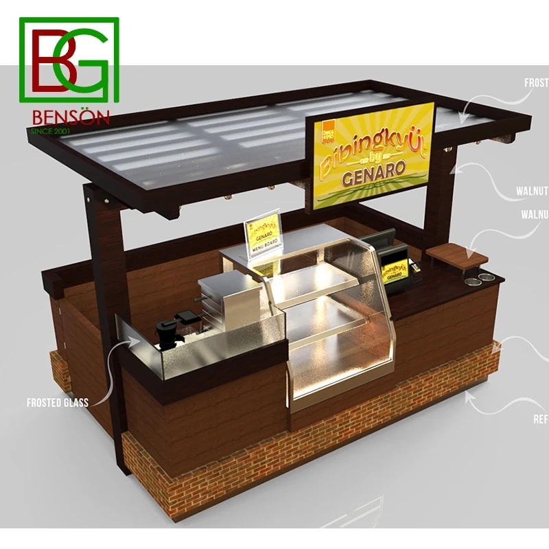 New Style Shopping Mall Crepes Kiosk Food Kiosk Design Best Sale Electric Mall Kiosk Popcorn