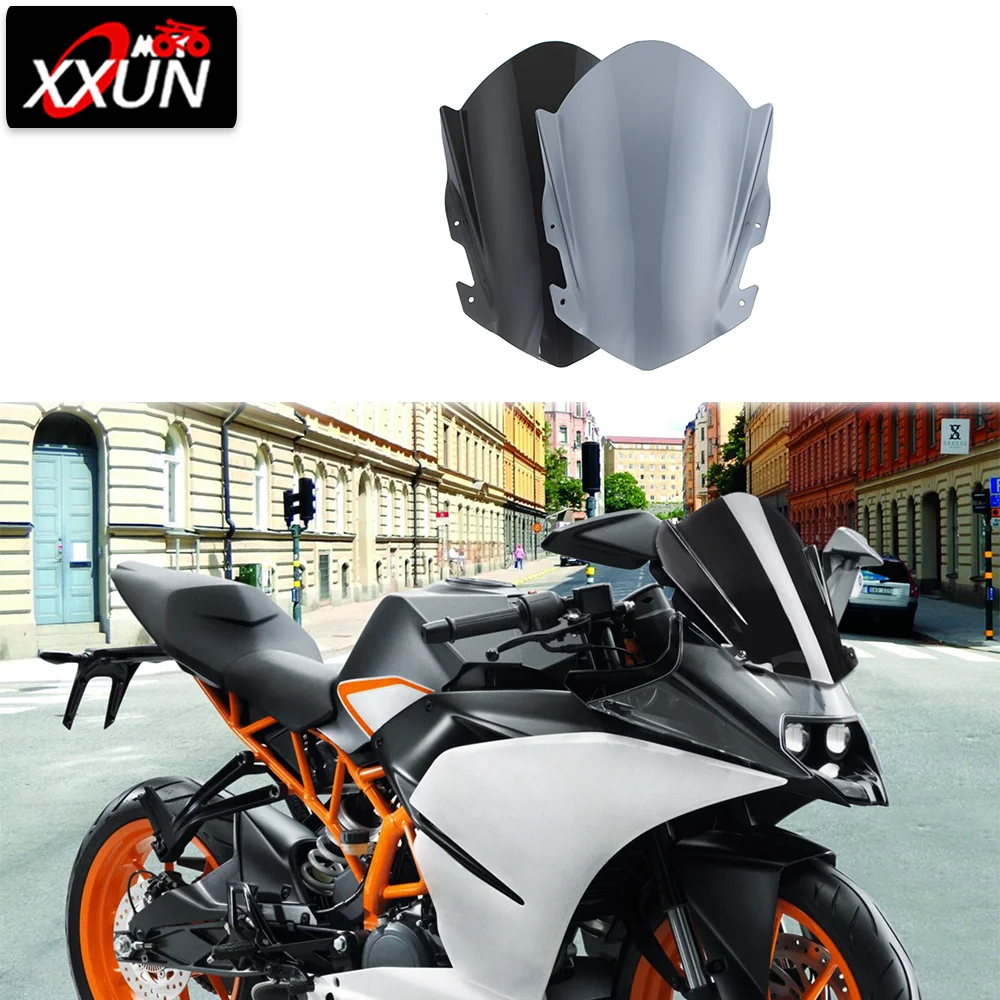 XXUN Motorcycle Windshield for KTM RC125 RC200 RC390