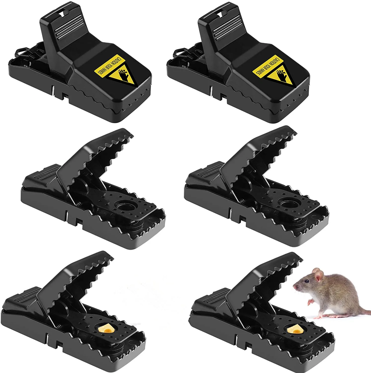 6PCS Reusable MOUSE TRAPS Rat Trap Rodent Snap Trap Mice Trap