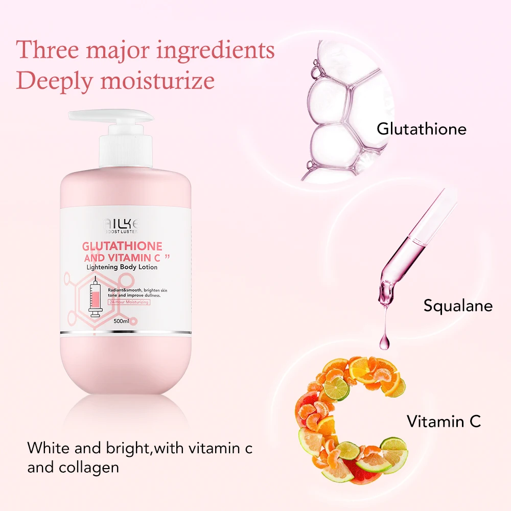 glutathione and vitamin c lightening body lotion AILKE Daily Moisturizing Body Lotion - Glutathione & Vitamin C for Radiant  Skin | 500ml Hydrating Cream for Normal to Dry Skin - International  Shipping Available | Buy Now with Express International Delivery main image 0