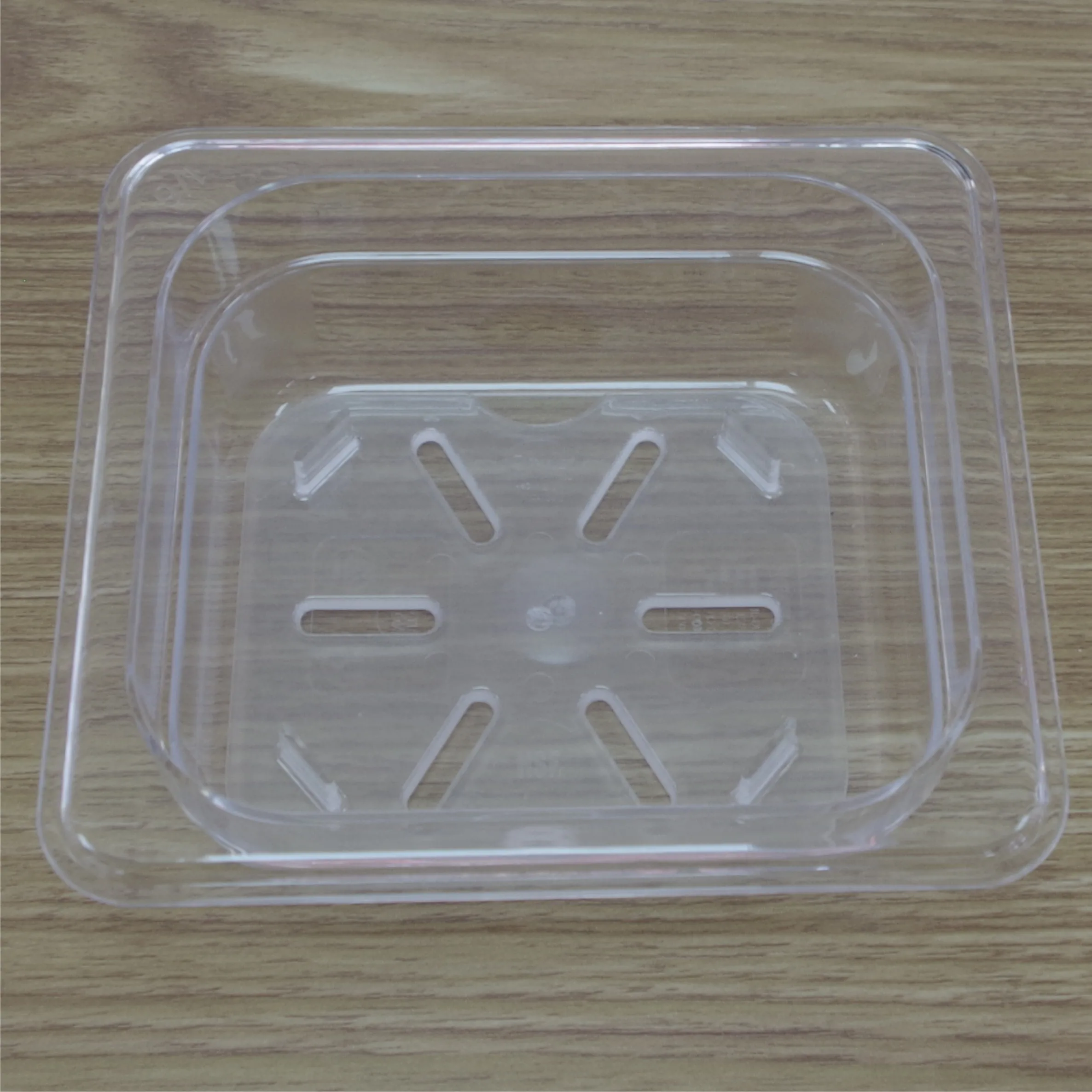 Vigor 1/2 Size Clear Polycarbonate Drain Tray