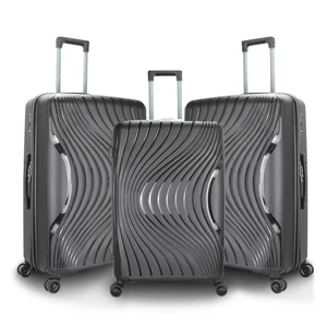 OEM ODM New Style Unisex Trolley Luggage Set 3pcs Custom Color Travel Suitcase Spinner Caster Lock PP/PC/Aluminum Main Materials