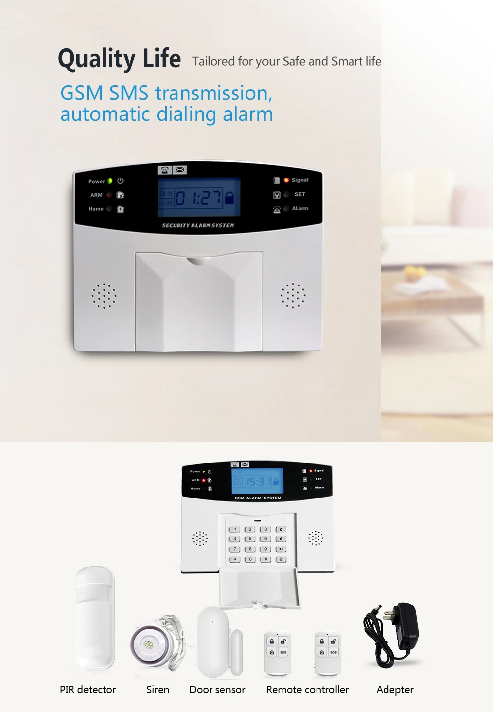 Tuya Smart Wifi GSM Alarm System With 200 Wireless Zone and 8 Wired ...