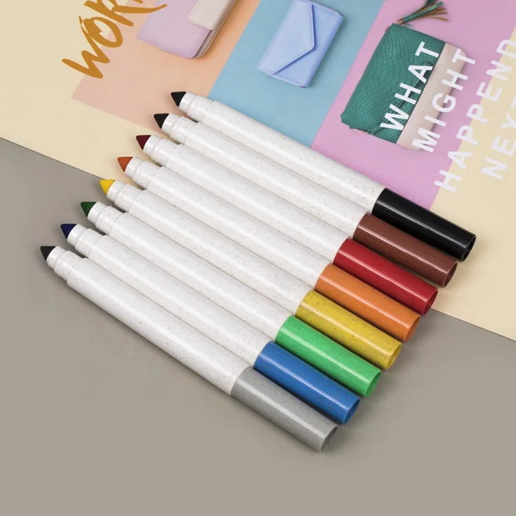 Premium 8 colors Dry Erase 6mm Liquid Chalk Marker with Dual reversible tip for LED Writing Board Glass and Window
