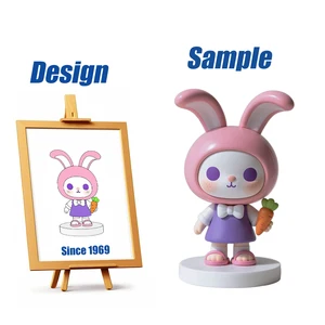 Shengye Customized 3D Animal Carrot Rabbit Resin Vinyl Mini Figurine Decorations Office Desk Crafts Ornament Action Figure Toys