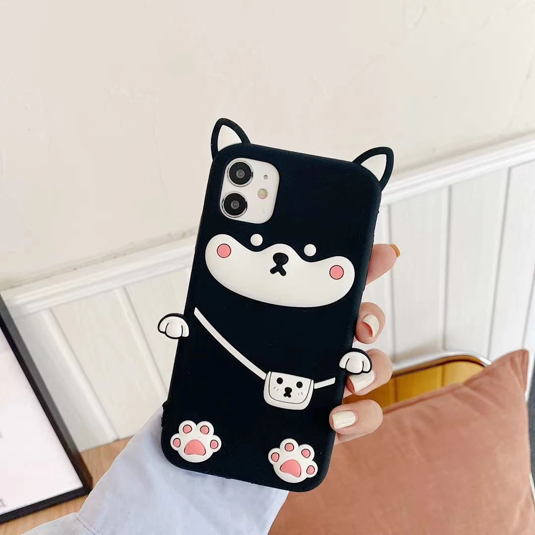  iPhone XR Case,YUJINQ 3D Cute Cartoon White Belly Pig