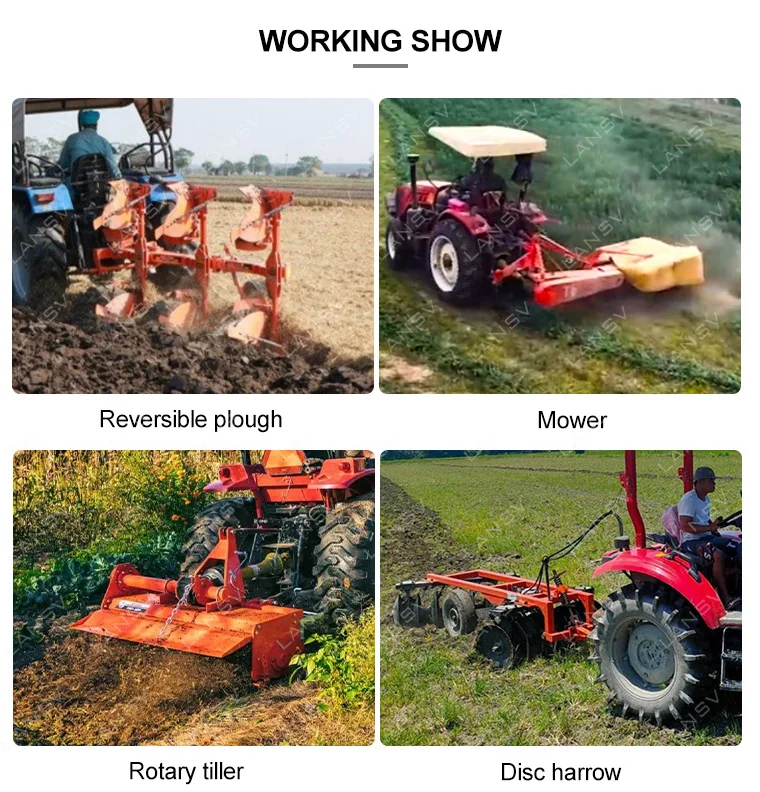 4 Wheel Drive Small Mini Tractors ford 6610 Tractor for Sale 30HP 40HP 55HP70hpTractors for Farm Garden Muti Purpose Use