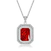 Single pendant+OShaped chain (red)
