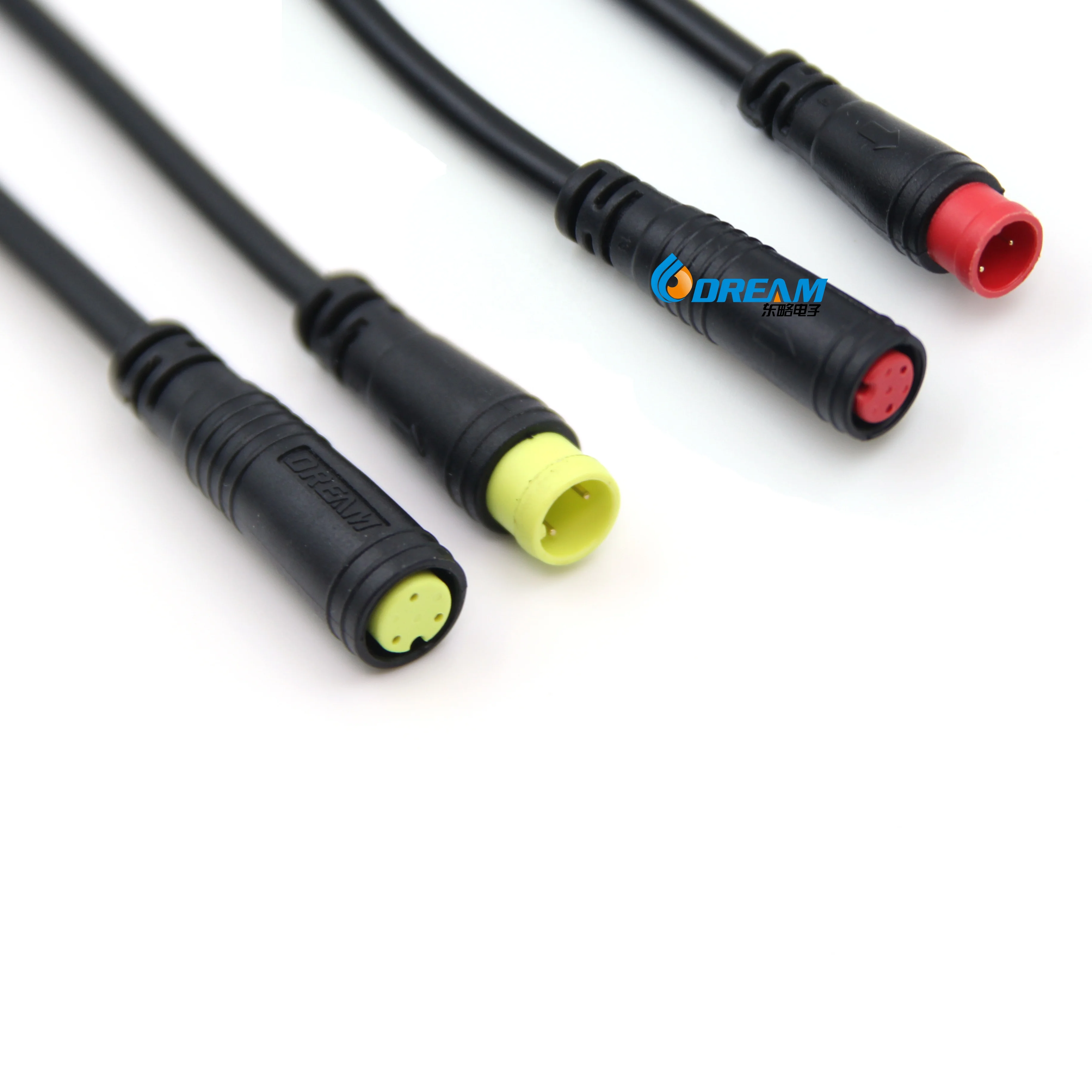 Electric Bicycle Extension Cord Connector 2 Pin Female To Female Waterproof Cable Product Size: 80cm Length Refit Parts