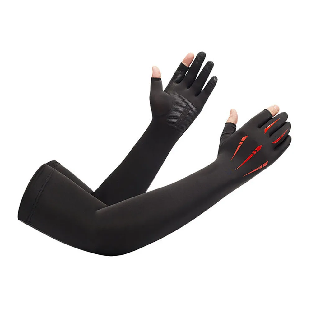 Wholesale Cooling Breathable UV-Resistant Elastic Lightweight Quick-Dry Anti-Bacterial 100% Polyester Men Women Long Arm Sleeves