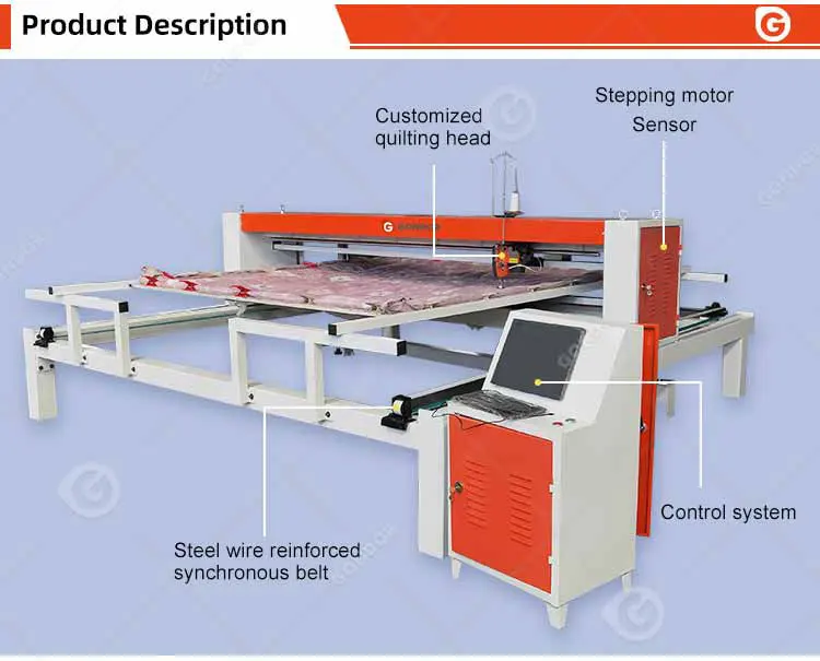 Mattress Fabric Covering Blanket Make Industry Ultrasonic Servo Motor Machine Head Moved