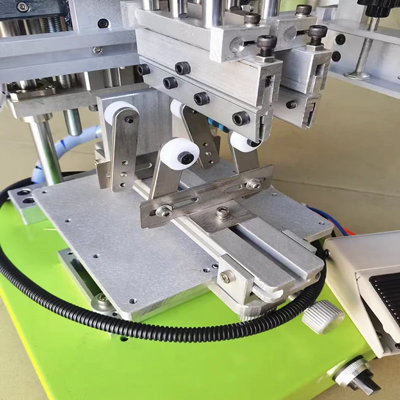 Small Automatic Rotary Screen Printing Machine Semi Automatic Pneumatic Cylindrical Screen Printing Machine for  Round Bottle