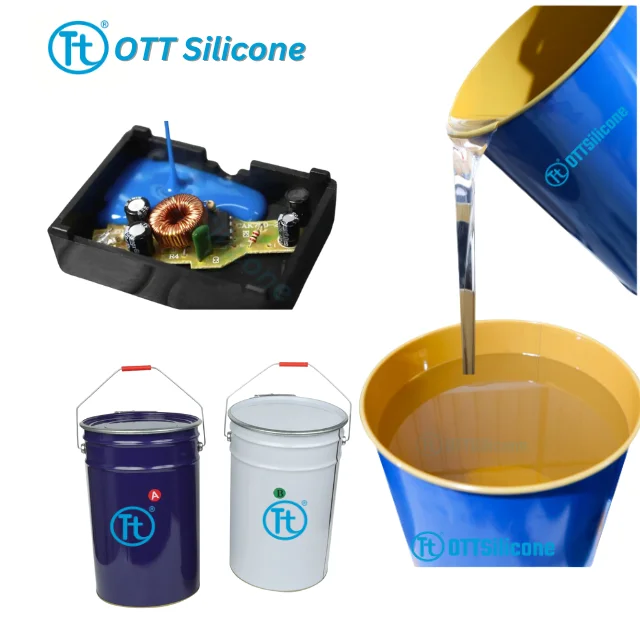 Transparent Liquid Electronic Potting Silicone Rubber For Led Strip Encapsulation Liquid silicone rubber RTV2