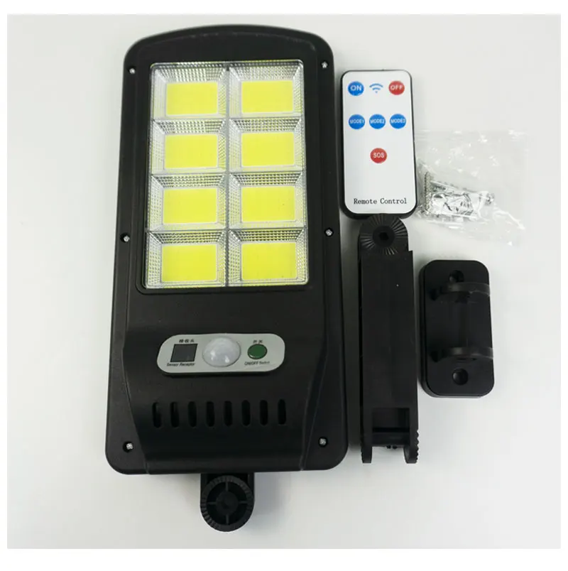 Large Size 8 Sides Small Size 4 Sides Remote Control Strong Light COB Waterproof IP65 Led Solar Street Lamp