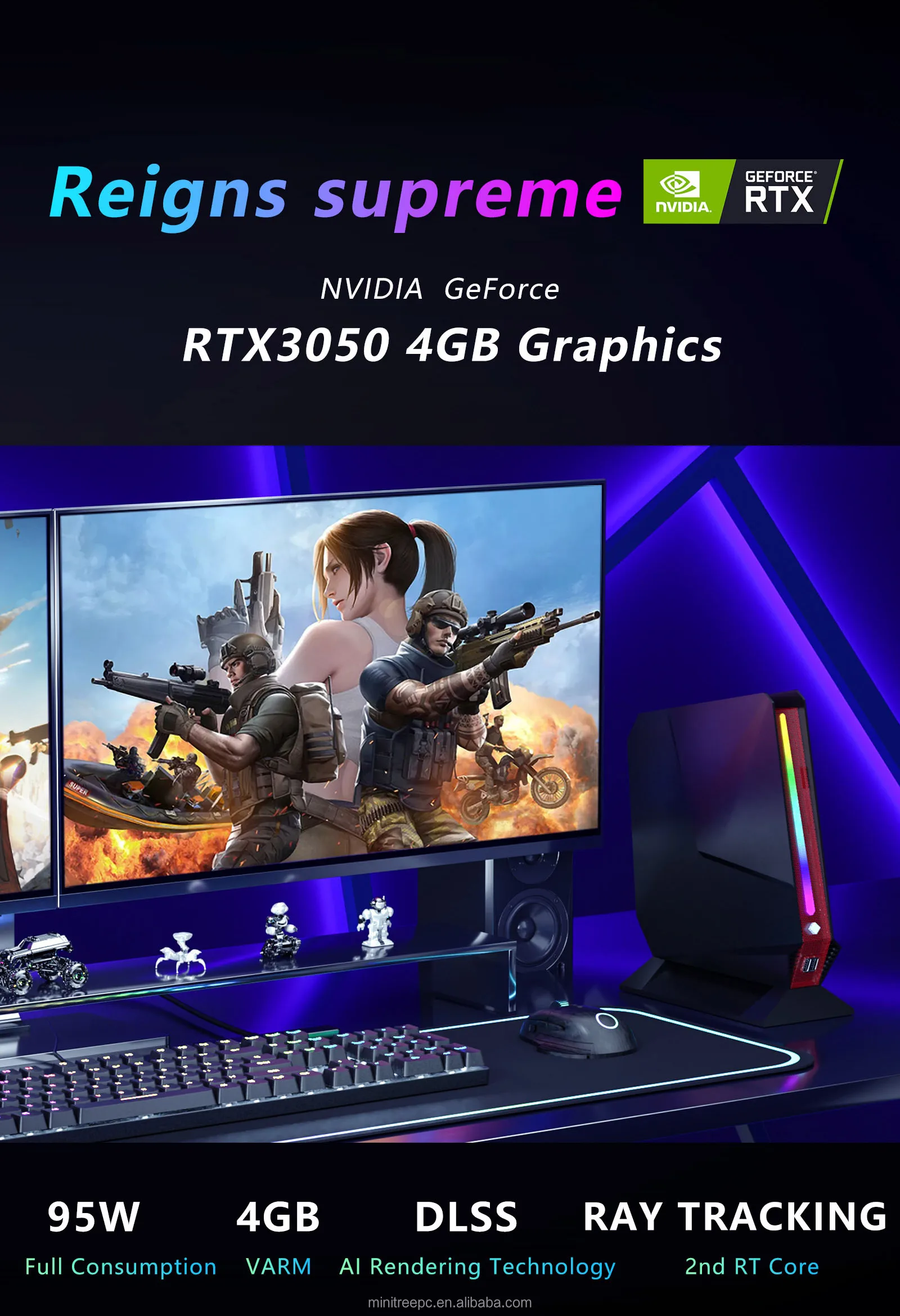 オフィスゲーミングAIミニPC Core I9 13900H I7 12700H RTX3050Ti 