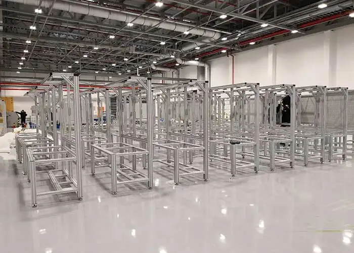 Custom Industrial Aluminum Profile 6000 Series for Stairs and Platform with Bending Cutting Welding Processing Services factory