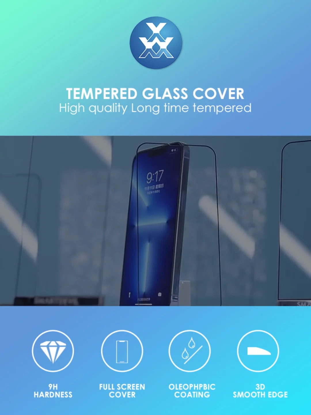 8d Mirror Glass For Iphone 14 14pro 14plus Tempered Glass Screen