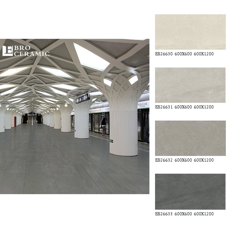 Outdoor 20mm Outdoor Pavement Modern Light Grey Car Park Floor Outdoor Floor Tile