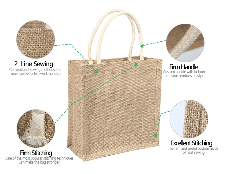 Wholesale Cheap Natural Burlap Linen Jute Tote Bag For Promotion Gift ...