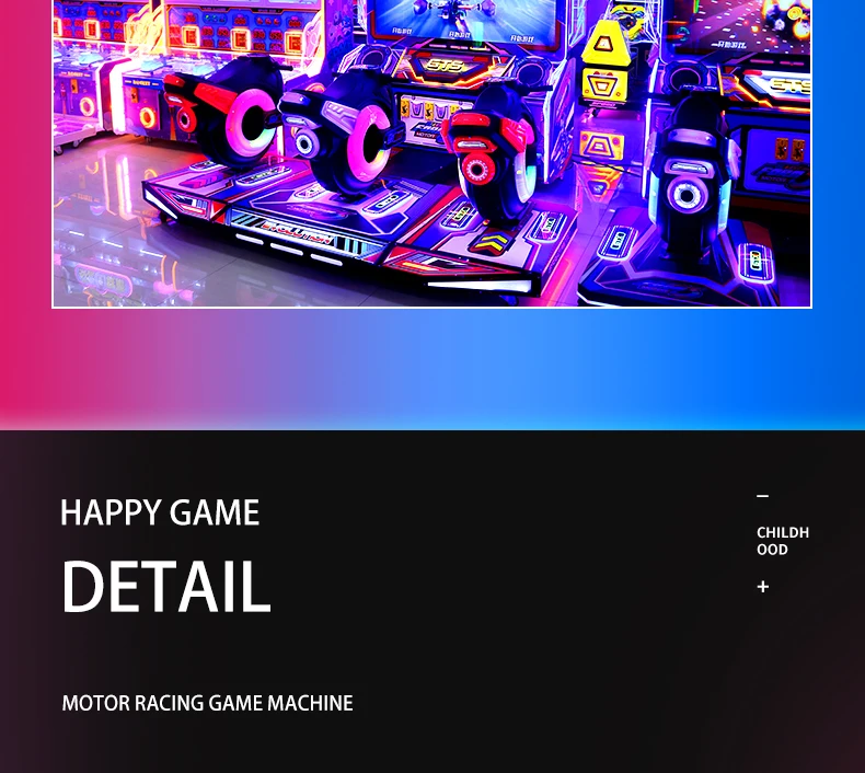 3 Players Motorcycle Racing Simulator Arcade Machine Coin Operated Kids ...