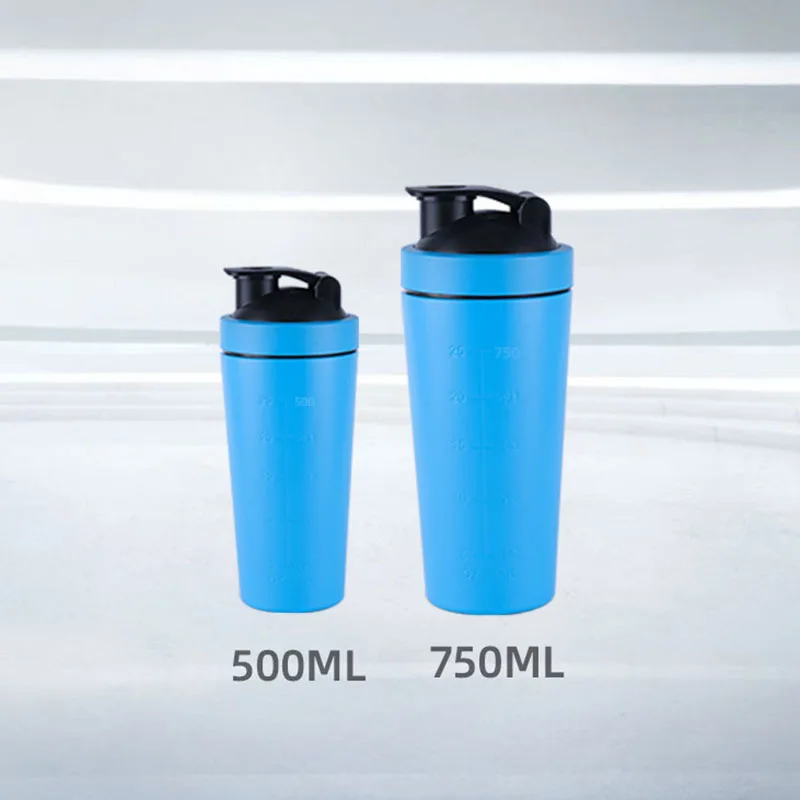 500/750ml Shakers Bottle Protein Powde Sports Stainless Steel