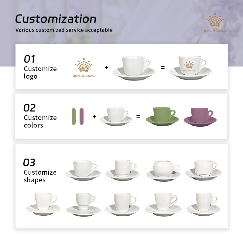 JIEYAO Set Di 4 Tazze Da Caffè In Ceramica Con Piattino E Cucchiaio: Design Borse 3D, 310ml, Blu/Rosa/Nero/Bianco, Regalo