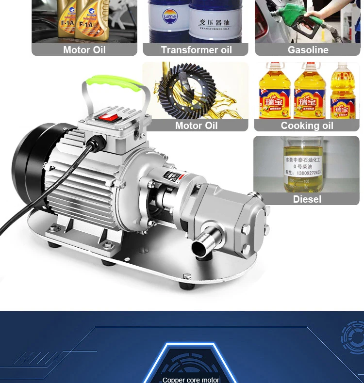 Wcb Gear Oil Pumps Stainless Steel Automatic Oil Suction Gear Pump