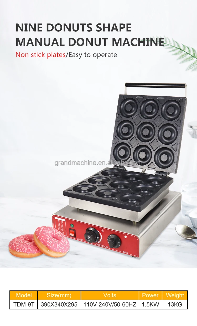 Commercial Donut Machine With Non-stick Plate Stainless Steel Donut Ball Shape Making Machine supplier